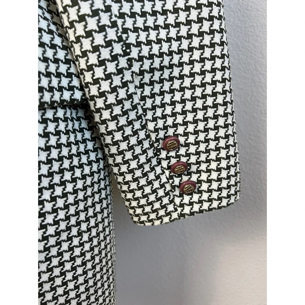 VTG 90s Rina Rossi Houndstooth Skirt Suit Sz 6 Parisian Made USA Career Academia